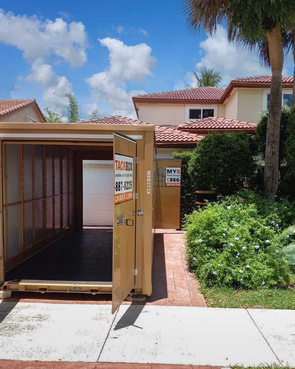 Loaded MyStackBox portable storage container