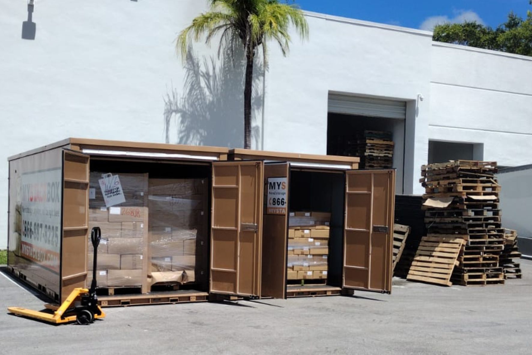 my stack box pod loaded with boxes