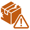 Package handling warning icon