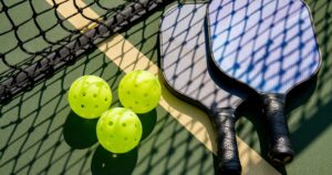 Pickleball bat and ball